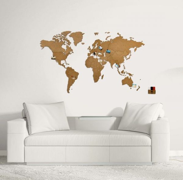 Luxusní dekorativní mapa světa 130x78